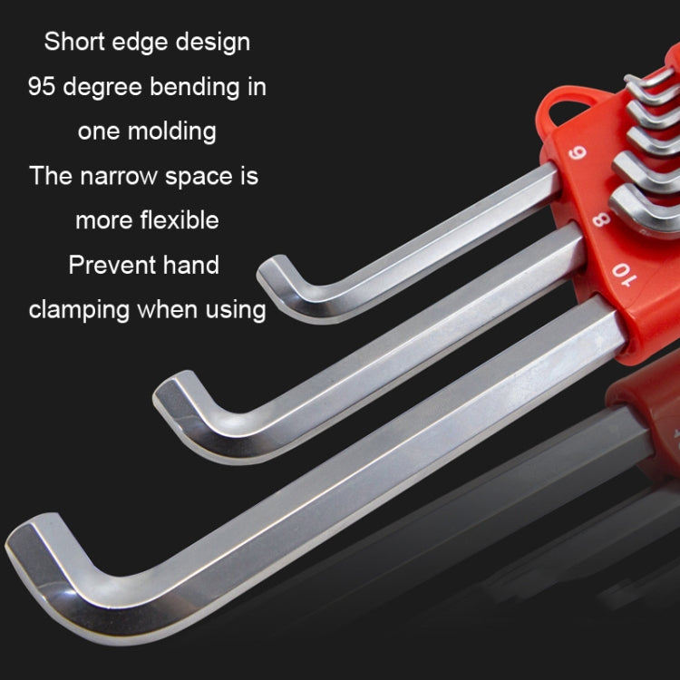 9pcs/set HSD HSR-9 Short Version Short-Side Ball-End Hexagon Wrench Set Tools