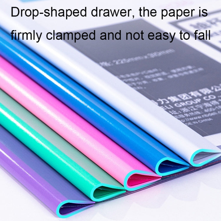 10pcs Deli 5538 File Folder Insert A4 File Drawer Folder Transparent Cover(Random Color Delivery)