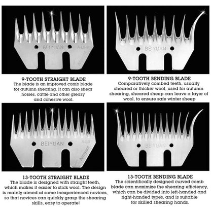 HILDA Power Wool Scissors Blades For Wool Pushers, Specification: 13 Toothed Straight Blade