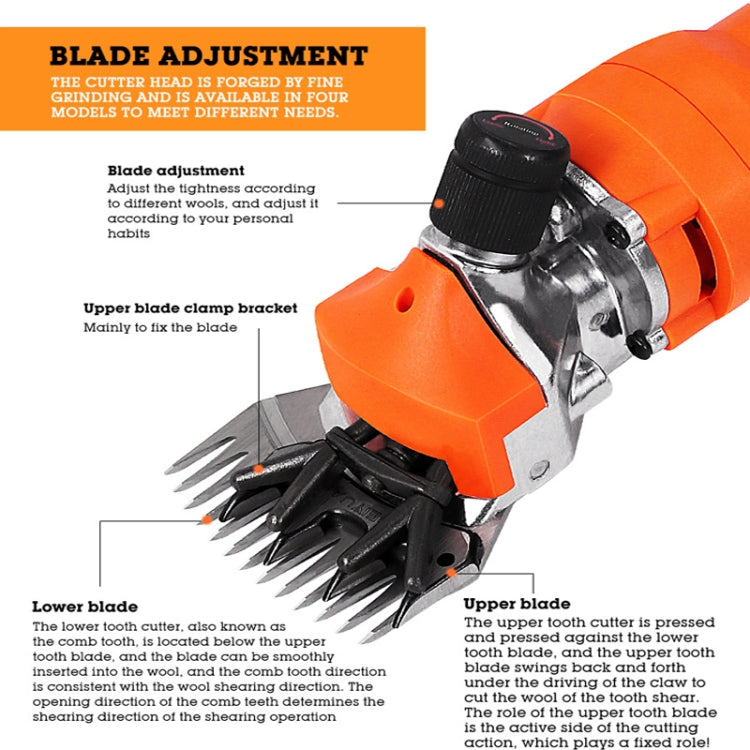 HILDA Power Wool Scissors Blades For Wool Pushers, Specification: 13 Toothed Curved Blade