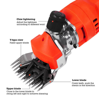 HILDA Motorized Wool Scissors Power Shear Tool Kit, Plug: US Plug Red