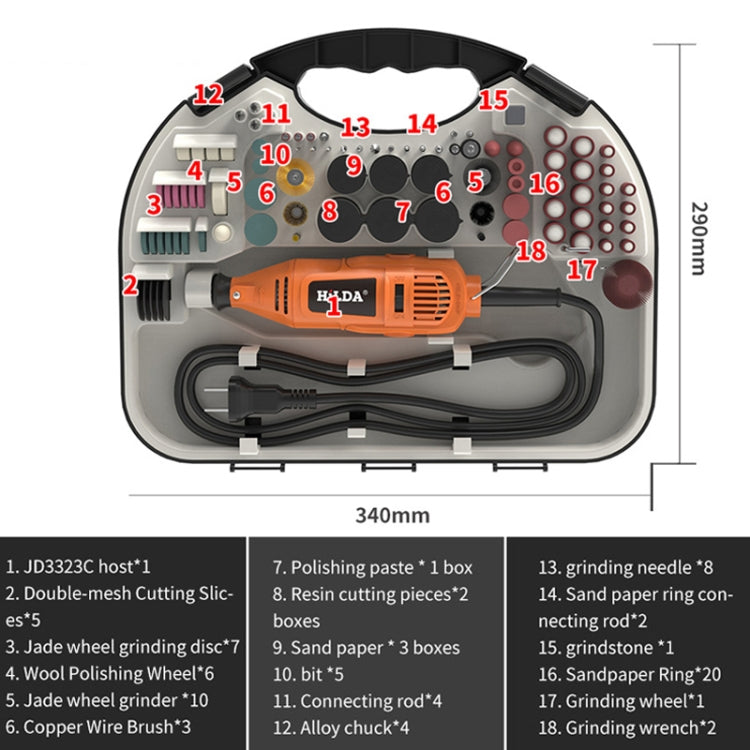 HILDA Power Grinder And Brush Sharpener Set Sharpening Tool Set, EU Plug, Model: No Soft Shaft