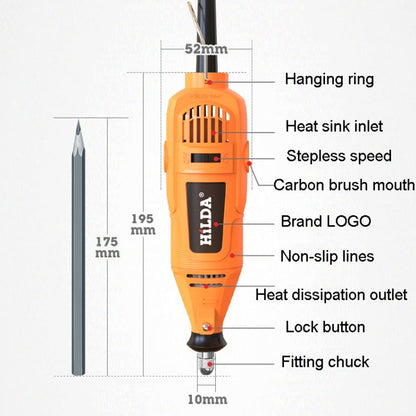 HILDA Power Grinder And Brush Sharpener Set Sharpening Tool Set, EU Plug, Model: No Soft Shaft