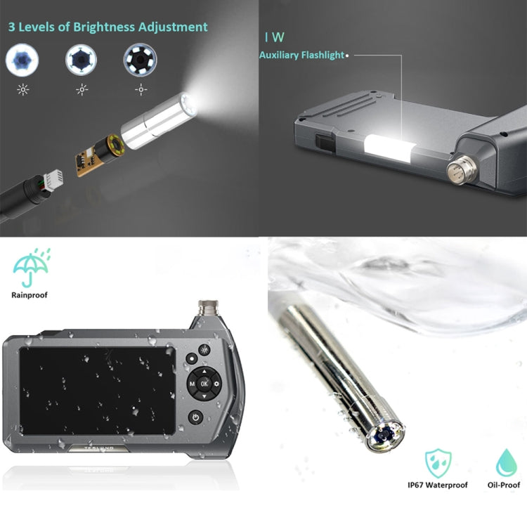 TESLONG NTS450A 4.5-inch Screen Industrial Handheld Endoscope with Light, Speci: 5.5mm Lens -3m