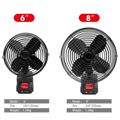 HILDA Portable Powerful Fan Outdoor Hair Dryer, With EU Plug Adaptor, Style: 8 inch With 2 Battery (1500mAh)