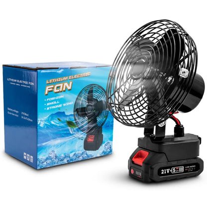 HILDA Portable Powerful Fan Outdoor Hair Dryer, With EU Plug Adaptor, Style: 8 inch With 2 Battery (1500mAh)