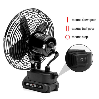 HILDA Portable Powerful Fan Outdoor Hair Dryer, With US Plug Adaptor, Style: 6 inch With 1 Battery(3000mAh)