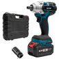 HILDA Motorized Wrenches Lithium Repair Parts With 22mm Socket, EU Plug, Model: Blue With 1 Battery+1 Charger(3000mAh)
