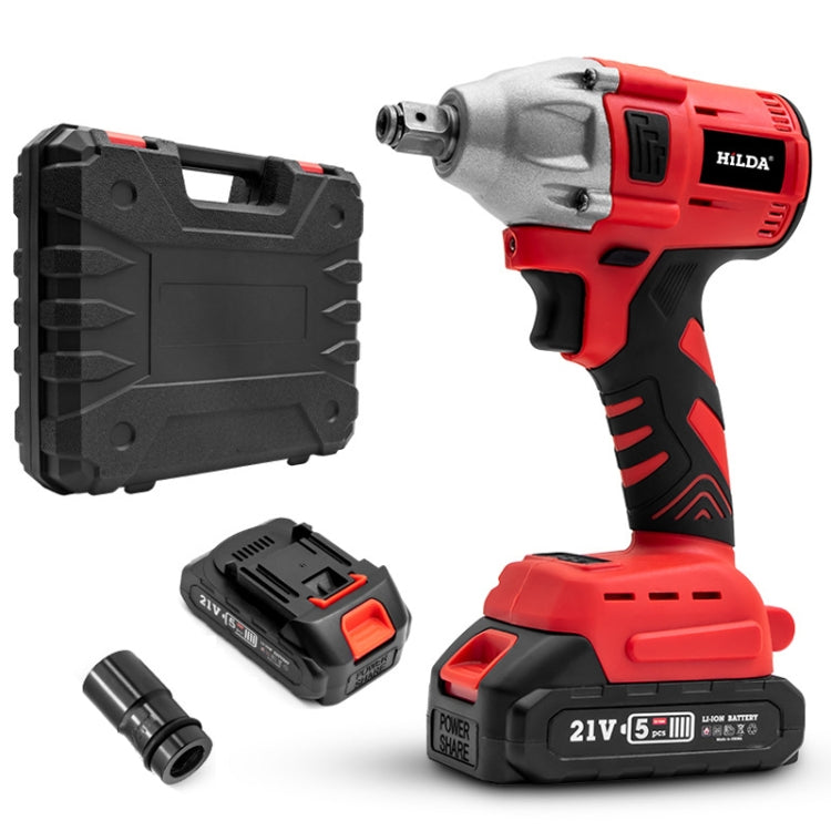 Clé motorisée HILDA, pièces de rechange au lithium avec douille 22 mm, prise UE, modèle : rouge avec 2 batteries + 1 chargeur (1500 mAh)