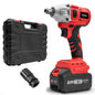 HILDA Motorized Wrenches Lithium Repair Parts With 22mm Socket, US Plug, Model: Red With 1 Battery+1 Charger(3000mAh)