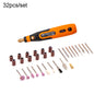 HILDA 3.6V Electrical Grinder Pen Precision Carving Micro Power Drill, Model: 32 In 1