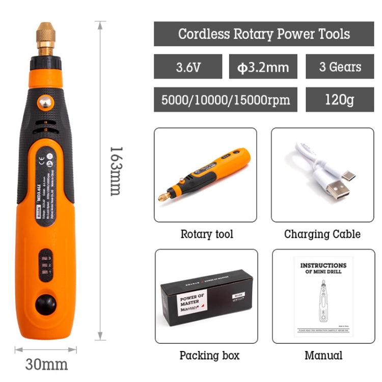 HILDA 3.6V Electrical Grinder Pen Precision Carving Micro Power Drill, Model: 32 In 1