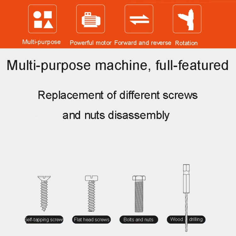 HILDA 47 pièces/ensemble tournevis Li-ion multifonction mini tournevis (Orange)