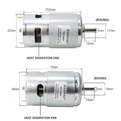 HANPOSE 895-200W Durable Spindle DC Motor Lawn Mower Motor