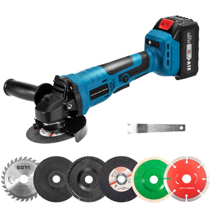 HILDA 21V Brushless Angle Grinder Lithium Cutting Machine, Model: 1 Battery+1 Charger US Plug