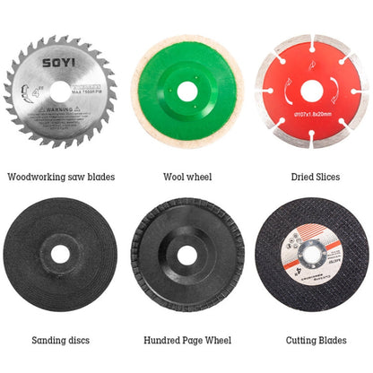 HILDA 21V Brushless Angle Grinder Lithium Cutting Machine, Model: 1 Battery+1 Charger US Plug