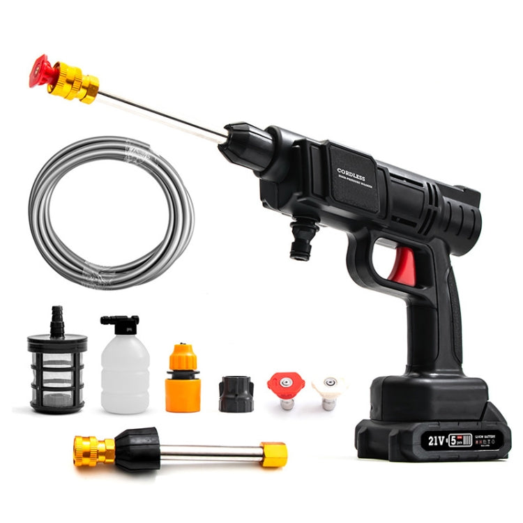 HILDA 21V Torche à eau haute pression au lithium Lave-auto Emballage plastique, Modèle: Prise UK + 1 Batterie