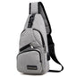 MeiJieLuo Simple Sac de Poitrine Homme Jeunesse Sport Bandoulière Sac à Bandoulière (Gris)