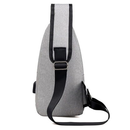 MeiJieLuo Simple Men Chest Bag Sports Youth Shoulder Crossbody Bag(Black)