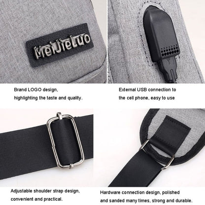 MeiJieLuo Simple Men Chest Bag Sports Youth Shoulder Crossbody Bag(Blue)