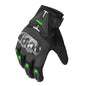 Gants de moto SOMAN anti-chute respirants antidérapants en fibre de carbone, Taille : XXL (Vert)