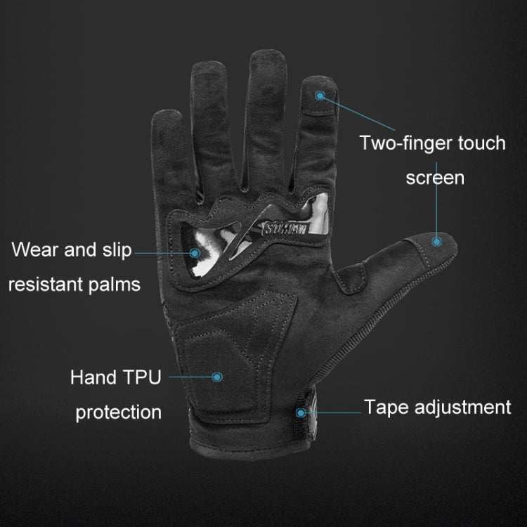 SOMAN Motorcycle Riding Anti-fall Breathable Anti-slip Carbon Fiber Gloves, Size: M(Red)