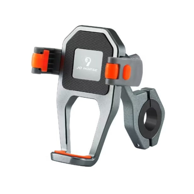 JO HORSE Aluminum Alloy Bicycle Riding Mobile Phone Navigation Roller Fixed Bracket, Color: Titanium Handlebar