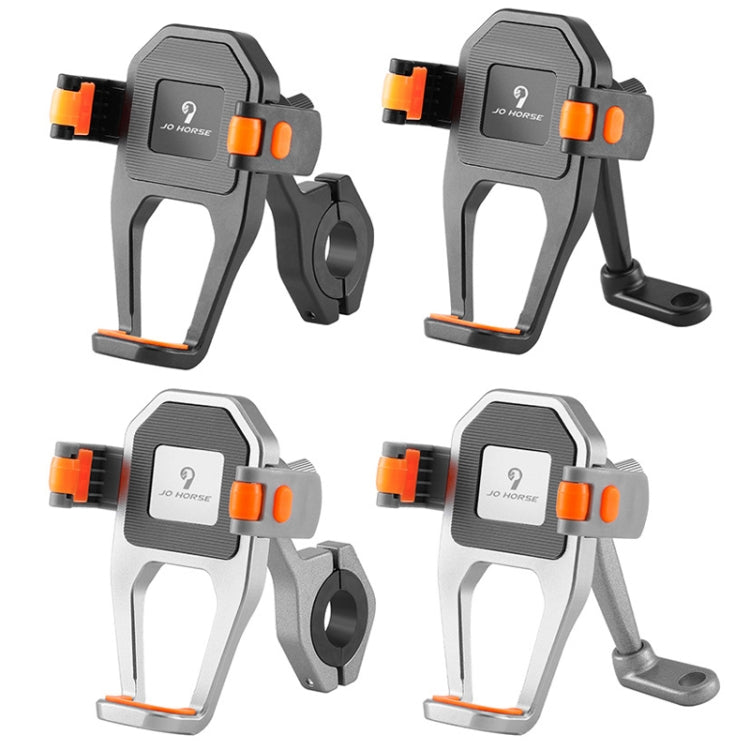 JO HORSE Aluminum Alloy Bicycle Riding Mobile Phone Navigation Roller Fixed Bracket, Color: Titanium Handlebar