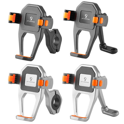 JO HORSE Aluminum Alloy Bicycle Riding Mobile Phone Navigation Roller Fixed Bracket, Color: Titanium Handlebar