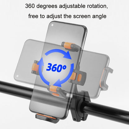 JO HORSE Aluminum Alloy Bicycle Riding Mobile Phone Navigation Roller Fixed Bracket, Color: Titanium Handlebar