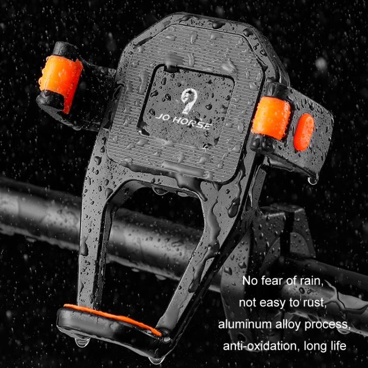 JO HORSE Aluminum Alloy Bicycle Riding Mobile Phone Navigation Roller Fixed Bracket, Color: Titanium Handlebar