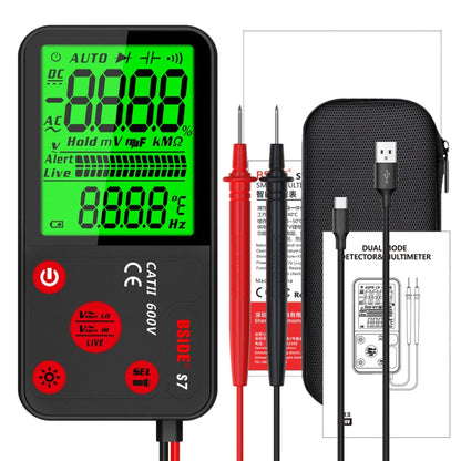 BSIDE ADMS7 Smart Thin Digital Multimeter Counts DC AC Voltmeter, Model: Charging Model With Tool Package