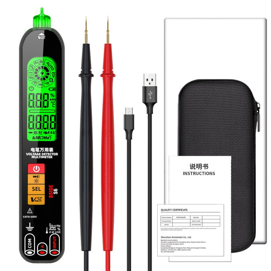 Multimètre numérique intelligent BSIDE S6, stylo testeur de courant, détecteur de capacité, de température et de tension (modèle de charge)