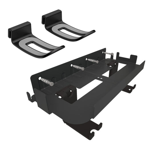 For PS5 Console iplay Wall-mounted Bracket Can Store Controllers/VR Glasses/Headphones(Black)