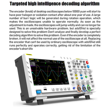 FNIRSI 2 In 1 Dual-Channel 100M Bandwidth Digital Oscilloscope 1GS Sampling Signal Generator, EU Plug 1014D +P4100 Probe
