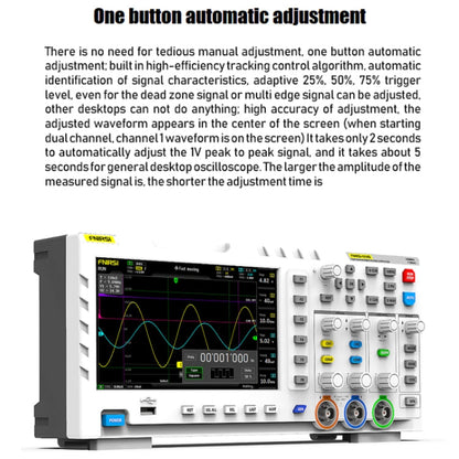 FNIRSI 2 In 1 Dual-Channel 100M Bandwidth Digital Oscilloscope 1GS Sampling Signal Generator, EU Plug 1014D
