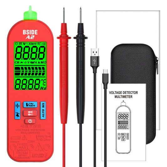 Multimètre numérique automatique miniature en forme de stylo BSIDE A2, modèle de charge, Spécification : Avec sac à outils