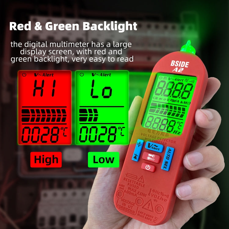BSIDE A2 Charging Model Mini Digital Auto-Ranging Pencil Multimeter, Specification: Standard