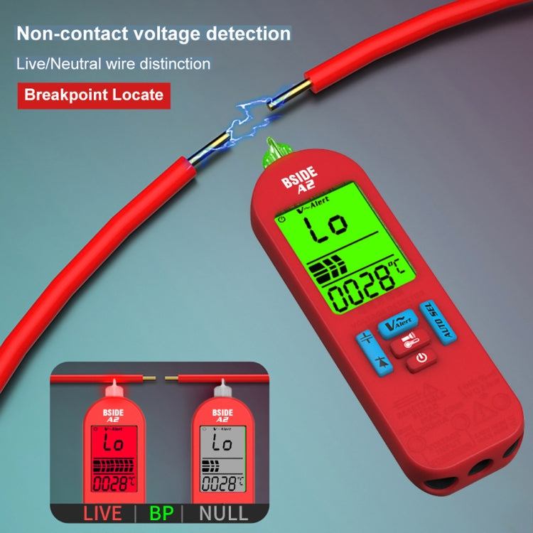 BSIDE A2 Charging Model Mini Digital Auto-Ranging Pencil Multimeter, Specification: With Tool Pack