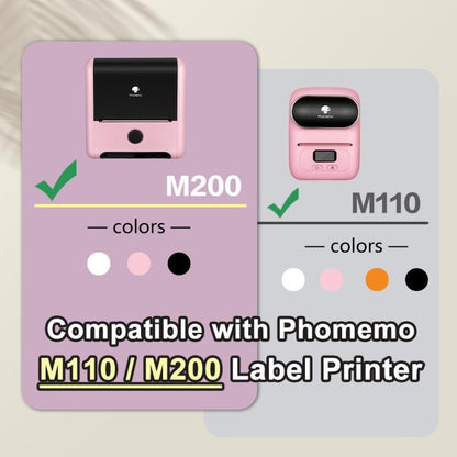 For Phomemo M110 / M200 100pcs /Roll 25x38mm Cable Self-Adhesive Thermal Labels(Red)