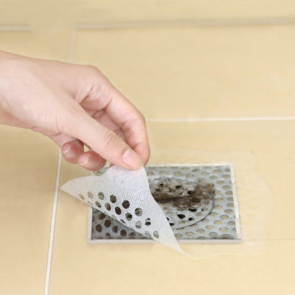 FASOLA 15pcs /Bag Sink Disposable Filter Sewer Mouth Non-woven Floor Drain Sticker, Spec: Large Hole