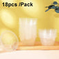 18pcs /Paquet HEJIAHAO Bol jetable de qualité alimentaire, rond, épaissi, en plastique transparent