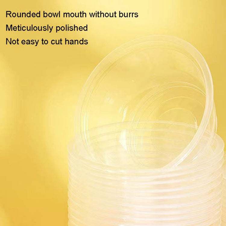 18pcs /Paquet HEJIAHAO Bol jetable de qualité alimentaire, rond, épaissi, en plastique transparent