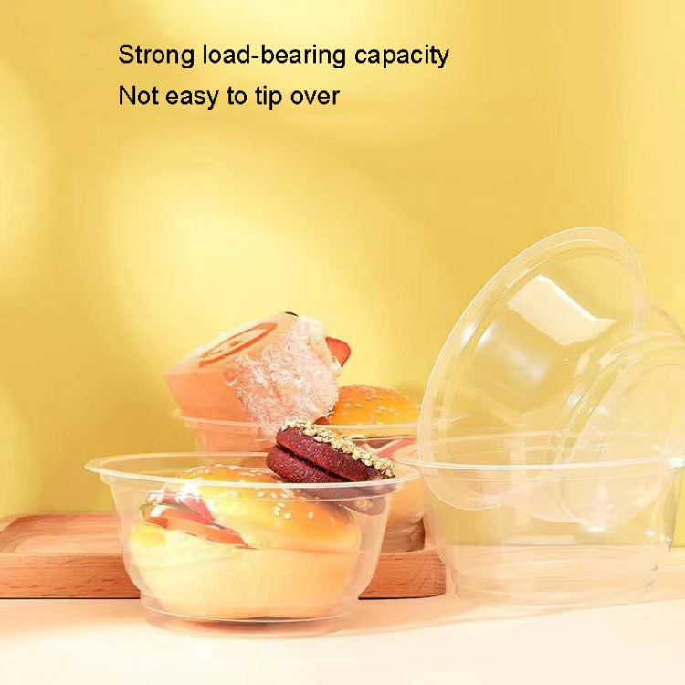 18pcs /Paquet HEJIAHAO Bol jetable de qualité alimentaire, rond, épaissi, en plastique transparent