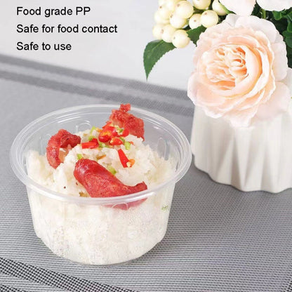 18pcs /Paquet HEJIAHAO Bol jetable de qualité alimentaire, rond, épaissi, en plastique transparent