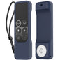 For Apple TV HD / 4K+AirTag AhaStyle PT157 Remote Control Tracker 2 In 1 Silicone Protective Cover(Midnight Blue)