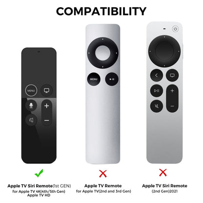 For Apple TV HD / 4K+AirTag AhaStyle PT157 Remote Control Tracker 2 In 1 Silicone Protective Cover(Midnight Blue)