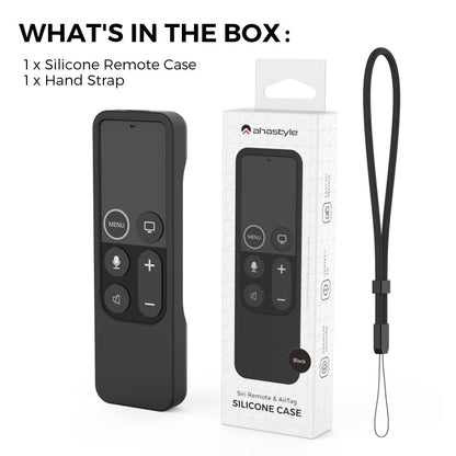 For Apple TV HD / 4K+AirTag AhaStyle PT157 Remote Control Tracker 2 In 1 Silicone Protective Cover(Midnight Blue)