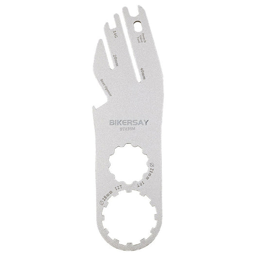 BIKERSAY BT039M Outil de réparation multifonctionnel 7 en 1 pour la correction des disques de frein de vélo