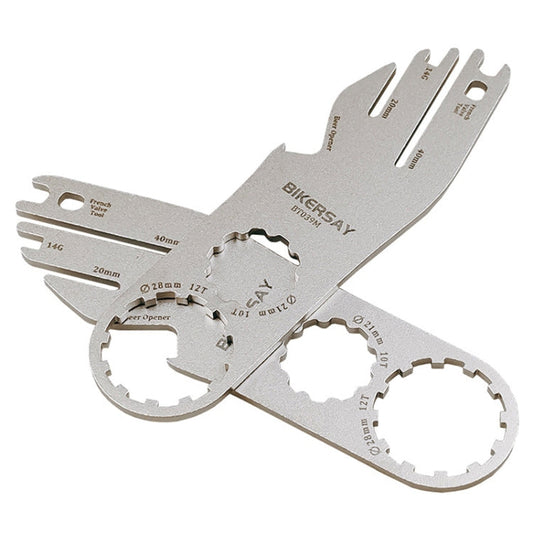 BIKERSAY BT039M Outil de réparation multifonctionnel 7 en 1 pour la correction des disques de frein de vélo